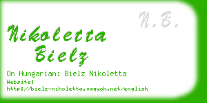 nikoletta bielz business card